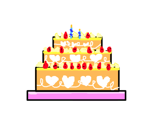 생일케익 : 케이크를그린것이다. 스케치판 ,sketchpan