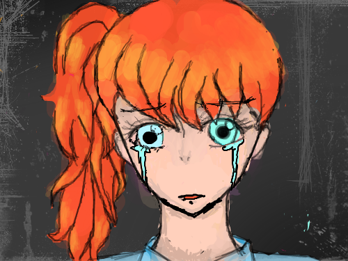 우는아이 : 그냥..... 스케치판 ,sketchpan