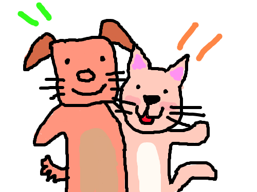 송호개와고양이 : 송호개와고양이 스케치판 ,sketchpan