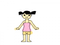 사람 : 여자아이 스케치판 ,sketchpan