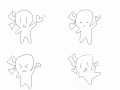 소녀 : 하트갖고 놀고있다. 스케치판 ,sketchpan