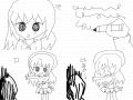 공부좀 해라 : 맨날 놀자는애때문에 짜증나는 언니 스케치판 ,sketchpan