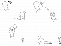 돌 던지기 : 어떤아이가 돌을 던졌다. 스케치판 ,sketchpan