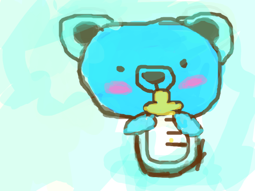 제2작 푸른곰돌이 : 푸른곰돌이 스케치판 ,sketchpan