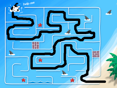 미로찾기 : 샵판에서 그림을 찾아 미로찾기를 하였습니다. 스케치판 ,sketchpan