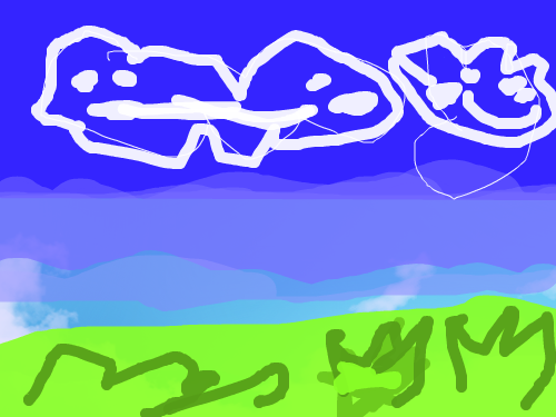 구름 : 구름 예쁘죠? 스케치판 ,sketchpan