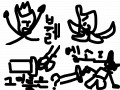 미친사람 : 랄랄라같은 사람 스케치판 ,sketchpan