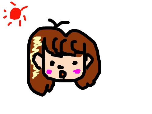 여자아이 : 여장디이가 있다. 스케치판 ,sketchpan