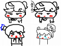 동물의 숲-아따맘마(잠자다가) : 아리가 숙제를 하다 졸려서 잤더니............. 스케치판 ,sketchpan