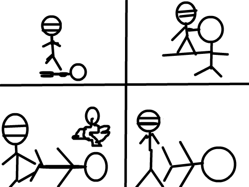 졸라맨의 싸움 : 졸라맨 승리~! 야호! 스케치판 ,sketchpan