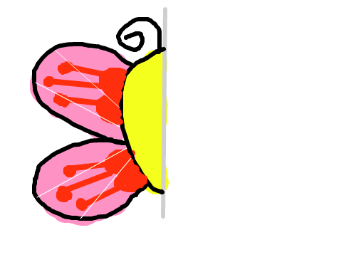 반쪽의나비얼굴 : 나비얼굴이반쪽이다 스케치판 ,sketchpan