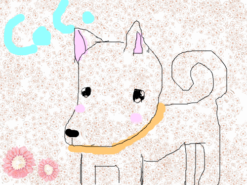 진도개 : 진도개 스케치판 ,sketchpan