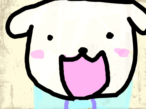 큰입 : 커다란 입을 가진 강아지 스케치판 ,sketchpan