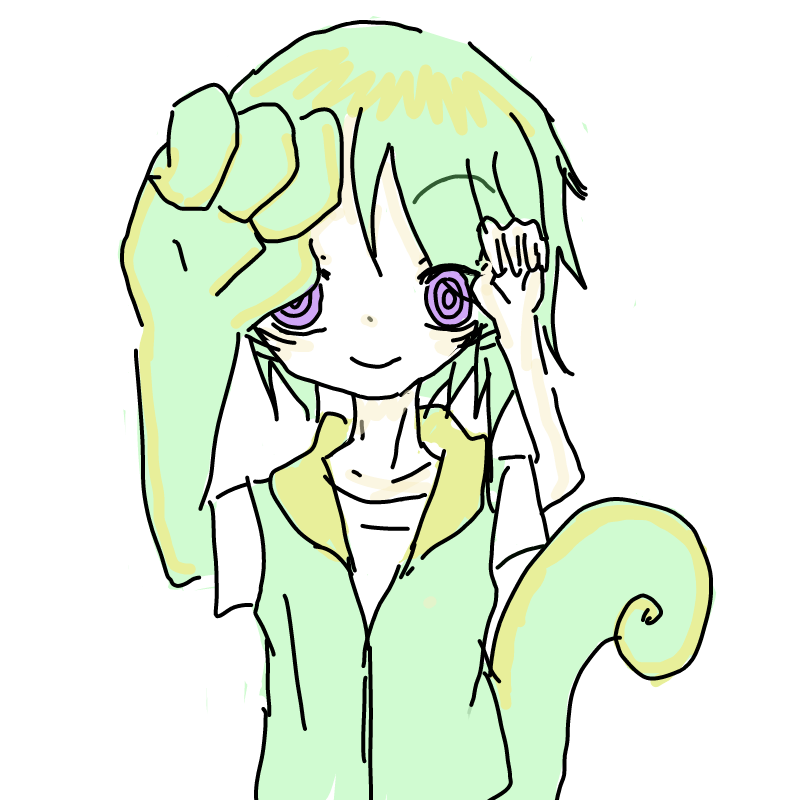 카멜레온? .. : 카멜레온? 이려나...나름 초6때 자캐... 스케치판 ,sketchpan