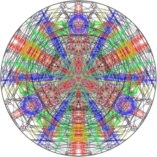 색에 조화 : 간단한 색들을 석음 스케치판 ,sketchpan