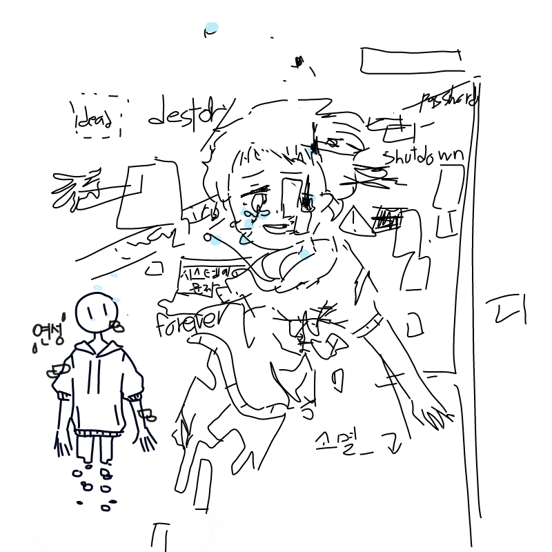 부식 : 부식 스케치판 ,sketchpan