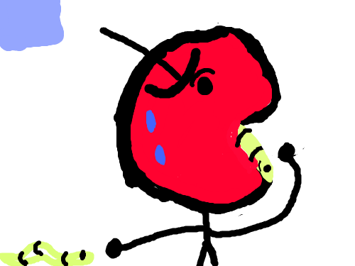 사과먹는벌레 : 사과를먹는다 스케치판 ,sketchpan