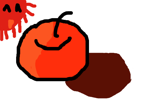 사과 : 집에서 그렸다. 스케치판 ,sketchpan