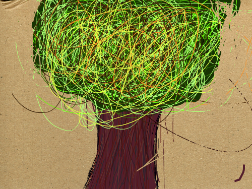 My crappy tree : First time on Sketchpan SO i decided to mess with the tools and stuffs 스케치판 ,sketchpan