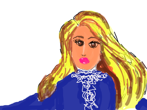 girl : girl in blue lace shirt 스케치판 ,sketchpan
