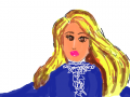 girl : girl in blue lace shirt 스케치판 ,sketchpan