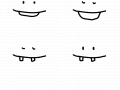 메롱 : 케릭터가 혀를 내민다. 스케치판 ,sketchpan