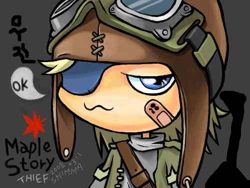 M의메이플스토리 : 도적의모습 스케치판 ,sketchpan