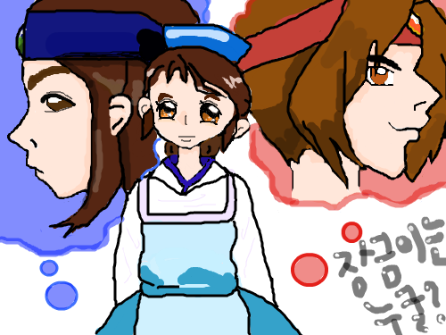 의녀서장금 : 두남자를 갈등하는 의녀서장금 스케치판 ,sketchpan