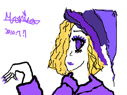 보라마녀 : 보라마녀의 보라옷 스케치판 ,sketchpan