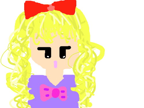 노랑머리 소녀 : 노랑색의 머리에 긔여운 외모^^ 스케치판 ,sketchpan