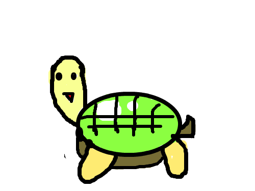 거북이 : 거북이가 실실 웃고 있다. 스케치판 ,sketchpan