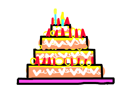 케이크 : 케이크가 있다. 스케치판 ,sketchpan