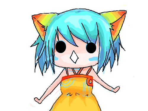 고양이귀군요 : 그릴땐 몰랐는데 머리가 무지개.. 스케치판 ,sketchpan
