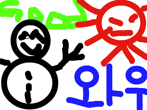 aaaaa : 눈사람과해 스케치판 ,sketchpan