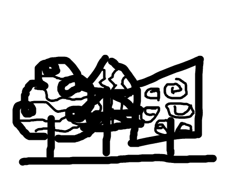 나무 : 조금 특이한 나무 스케치판 ,sketchpan