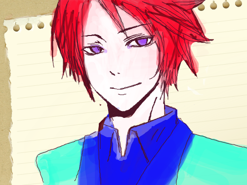 빨간머리 : 발간 머리 남자 스케치판 ,sketchpan