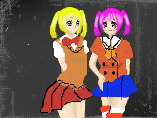 교복입은 애들 : 교복입은 애들 입니다. 스케치판 ,sketchpan