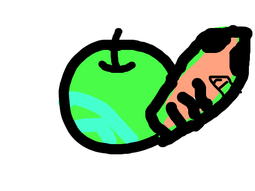 영혼 벌레사과 : 미친영혼벌레가 사과에있음 스케치판 ,sketchpan