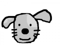 개 : 회색바둑이 스케치판 ,sketchpan