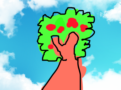 나무 : 사과이다. 스케치판 ,sketchpan