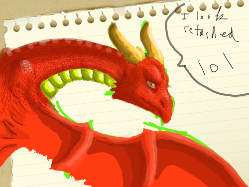 dragon : ughhh it looks so retarded lol 스케치판 ,sketchpan