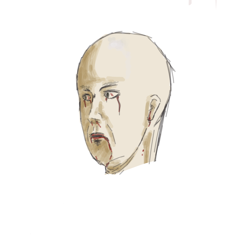 안그래도 .. : 안그래도 못생긴 우리가 탈모가 와서 머리카락이 다 빠지고 거울을 본 모습 스케치판 ,sketchpan