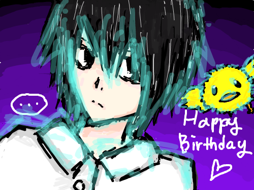 Happy birthday! : 이미 한시간 지났지만..ㅜ 히바리님, 생일축하드려요! 스케치판 ,sketchpan