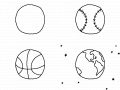 globe : 1 구(球), 공, 구체(ball)2 [the globe] 지구 스케치판 ,sketchpan