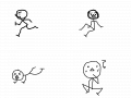 졸라맨의등장 : 여러가지의 졸라맨의동작들 스케치판 ,sketchpan
