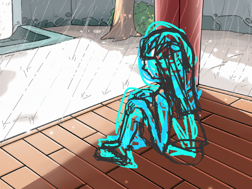 Rainy Day : im too tired to finish 스케치판 ,sketchpan