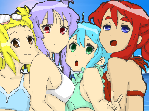 At the Beach : OC power :P Hope y'all like it! 스케치판 ,sketchpan