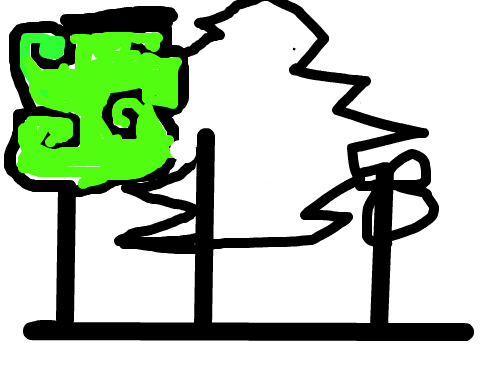 나무 : 나무가 많은 스케치판 ,sketchpan