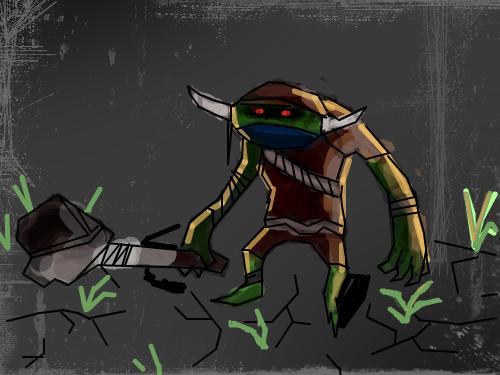 zelda goblin : quick sketch but UNFINISHED 스케치판 ,sketchpan