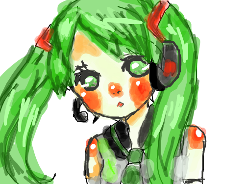 하츠네미쿠 그림 : 미쿠!! 스케치판 ,sketchpan